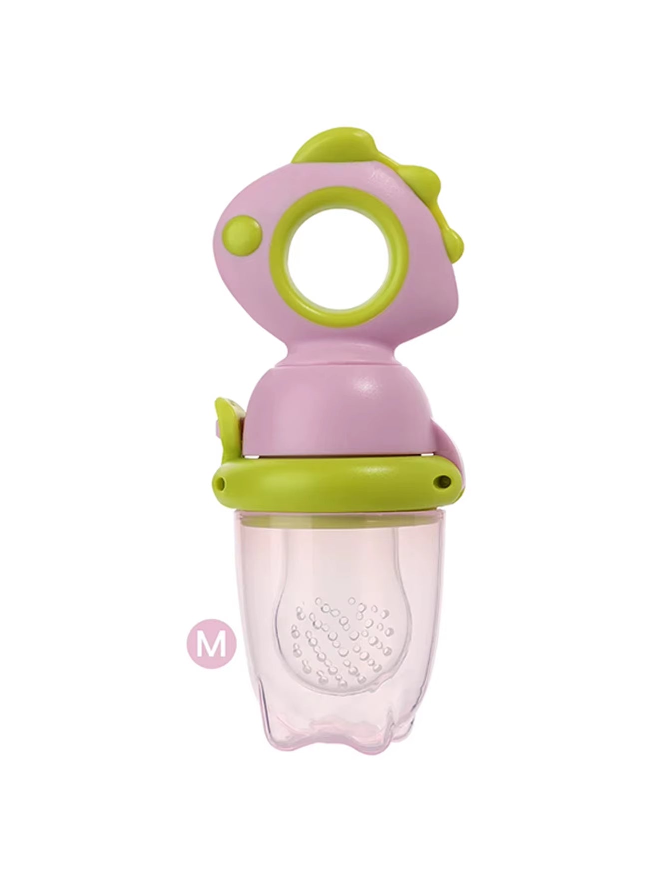 1Pc Dinosaur Push-Pop Feeder, Infant Fruit & Veggie Teether, Baby Fruit Feeder, Push-Type Food Feeder, Silicone Teething Feeder